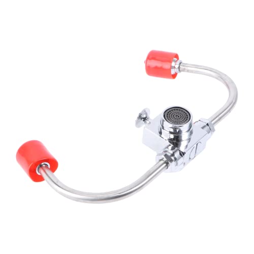 VILLFUL Faucet Mounted Eye Wash Station aus Edelstahl Doppelte Auslässe Schnell Aktivierbare Notfall augenspülung Einfache Installation ohne Separate Rohrleitung Geeignet für Labore von VILLFUL