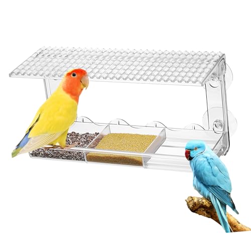 VILLFUL Fenster Vogelfutterspender mit Saugnäpfen Transparente Futterstation für Wildvögel Einfach zu Reinigen Installieren Platzsparend für Balkon und Garten VILLFUL Fenster Vogelfutterspender mit Saugnäpfen Transparente Futterstation für Wildvögel Einfach zu Reinigen Installieren Platzsparend für Balkon und Garten von VILLFUL