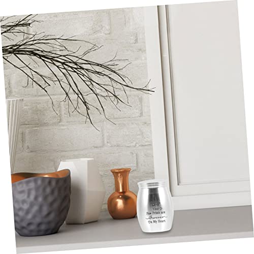 VILLFUL Gedenkurne für Haustierasche Silberfarbene Cremierte Katzen und Papageienasche Urne mit Schraubdeckel Leichtes Minimalistisches Design als Tröstendes Erinnerungsstück VILLFUL Gedenkurne für Haustierasche Silberfarbene Cremierte Katzen und Papageienasche Urne mit Schraubdeckel Leichtes Minimalistisches Design als Tröstendes Erinnerungsstück von VILLFUL