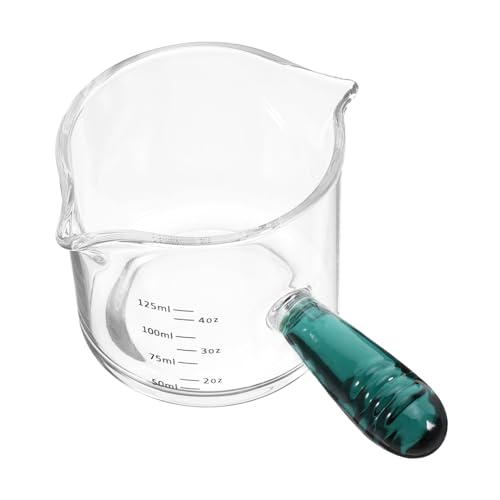 VILLFUL Espresso-schnapsglas Mit Doppelauslauf Krug Messbecher 125 Ml Glas Kaffeebecher Home Office von VILLFUL