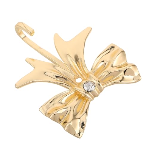 VILLFUL Goldener Bowknot Wandhaken Metall mit Diamantverzierung Dekorativer Garderobenhaken für Mäntel Schlüssel Taschen Wandmontierter Kleiderhaken für Küche Bad Wohnzimmer Eleganter von VILLFUL