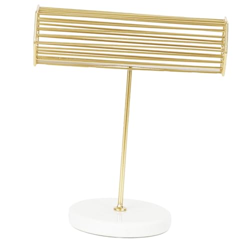 VILLFUL Goldener Schmuckständer mit Marmorfuß Metall display für Armbänder Uhren Haarreifen und Schmuck Dekorativer Organizer für Schmuckaufbewahrung und Präsentation zu Hause von VILLFUL