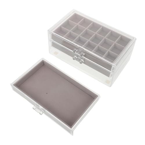 VILLFUL Große Schmuckbox Samtinnenfutter Staubschutz Schmuck Organizer für Ohrringe Ringe Halsketten Vielseitiger Aufbewahrungsbehälter für Frauen und Mädchen VILLFUL Große Schmuckbox Samtinnenfutter Staubschutz Schmuck Organizer für Ohrringe Ringe Halsketten Vielseitiger Aufbewahrungsbehälter für Frauen und Mädchen von VILLFUL