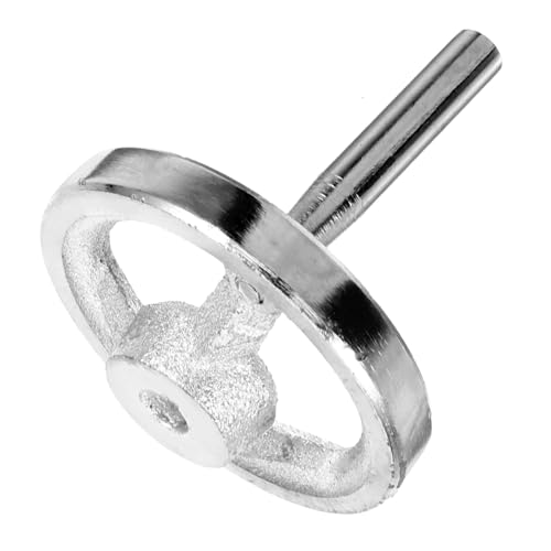 VILLFUL Gusseisen Handrad Drehmaschine mit Ergonomischem Quadratischem Rand Verchromt Langlebig mit Handkurbel und Griff Präzise Messung Einfach zu Montieren Geeignet für Drehbänke und von VILLFUL