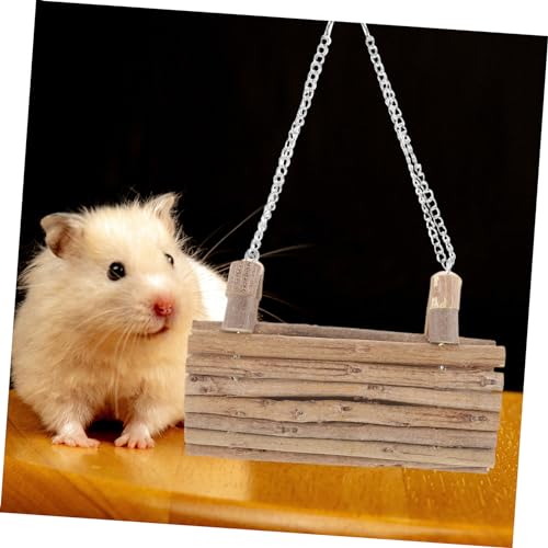 VILLFUL Hamster Holzschaukel Hängematte Kauspielzeug für Käfig Stabiles Holz Multifunktional zum Klettern und Verstecken Einfach zu Montieren Passend für Hamsterkäfige VILLFUL Hamster Holzschaukel Hängematte Kauspielzeug für Käfig Stabiles Holz Multifunktional zum Klettern und Verstecken Einfach zu Montieren Passend für Hamsterkäfige von VILLFUL