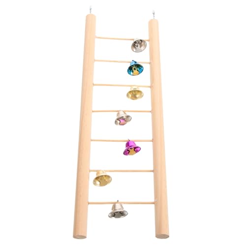 VILLFUL Hamster Kletterleiter aus Naturholz mit Robuste Vogel und Nagerleiter zum Klettern und Sicherer Langlebiger Käfigspielzeug für Wellensittiche Papageien und Hamster von VILLFUL