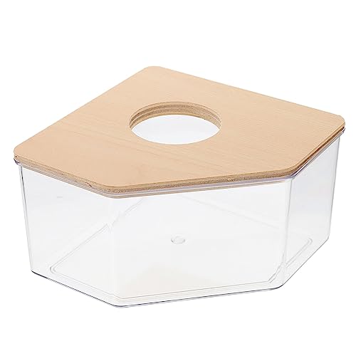 VILLFUL Hamster Sandbad Toilette Transparent Sandbad Box Kleintier Badewanne mit Glatten Kanten für Rennmäuse Chinchillas und Kleine Haustiere Bad Zubehör von VILLFUL
