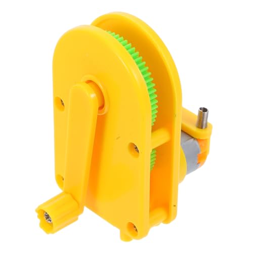 VILLFUL Handgenerator Physik Experimentiersatz Kurbelstromgenerator Handkurbelgenerator Werkzeug Physiklaborausrüstung Handkurbelgenerator DIY Generatorsatz Handkurbel Gelb von VILLFUL
