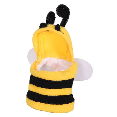VILLFUL Haustier Vogel Kostüm Bienen Design Warmes Langlebiges Baumwoll Material Cosplay Outfit für Kleine Vögel Wie Papageien Wellensittiche und Tauben Bequem und Leicht Anzuziehen von VILLFUL