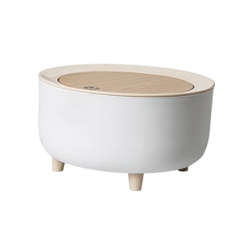 VILLFUL Hochbeiniger Desktop mülleimer mit Deckel und Füßen Kompakter Abfallbehälter aus Robustem Stilvoller Schreibtisch Abfalleimer für Büro Küche Schlafzimmer Praktischer VILLFUL Hochbeiniger Desktop mülleimer mit Deckel und Füßen Kompakter Abfallbehälter aus Robustem Stilvoller Schreibtisch Abfalleimer für Büro Küche Schlafzimmer Praktischer von VILLFUL