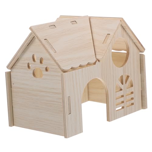 VILLFUL Holz Hamsterhaus Gemütlicher Rückzugsort für Kleintiere Sicheres und Langlebiges Material für Hamster Meerschweinchen und Chinchillas Ganzjährig von VILLFUL