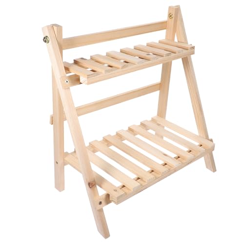 VILLFUL Holz Pflanzenständer Stufiger Blumentopf Aufbewahrungsregal für Innenräume Stabiler und Eleganter Pflanzenhalter für Blumen und Dekoration von VILLFUL