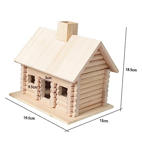 VILLFUL Holz Vogelhaus für Kleine Vögel Natürliches Nistplatz mit Breiter Öffnung für Kanarienvögel Papageien Bemalen Dekorieren für Garten oder Balkon von VILLFUL