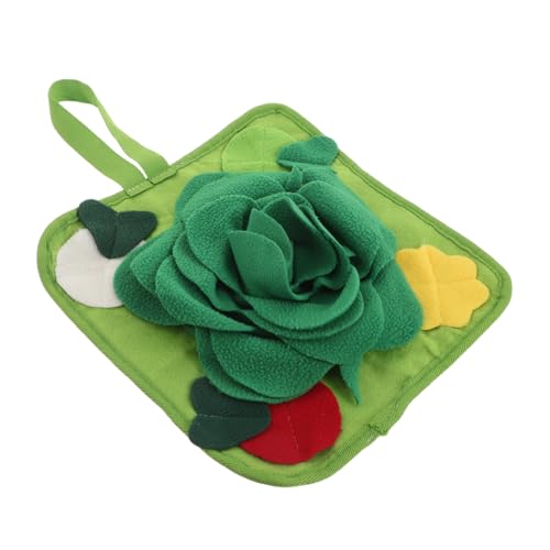 VILLFUL Interaktive Haustier Schnüffelmatte Langsamer Futterspender für Kaninchen Hamster Meerschweinchen Fördert Langsames Fressen und Intelligenzspiel rutschfeste Grüne Futtermatte für von VILLFUL