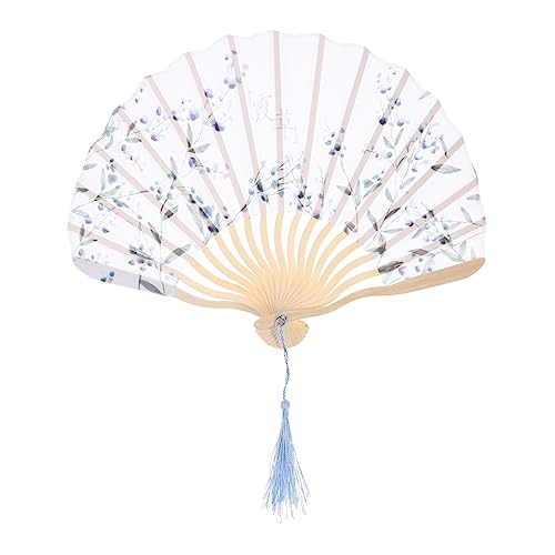 VILLFUL Japanischer Faltfächer aus Baumwollstoff mit Bambusgriff Faltbar Leichter Sommer Handfächer Antiker Stil Dekorativer Klappfächer für Frauen und Hochzeiten Tragbar und Elegant Blaue VILLFUL Japanischer Faltfächer aus Baumwollstoff mit Bambusgriff Faltbar Leichter Sommer Handfächer Antiker Stil Dekorativer Klappfächer für Frauen und Hochzeiten Tragbar und Elegant Blaue von VILLFUL