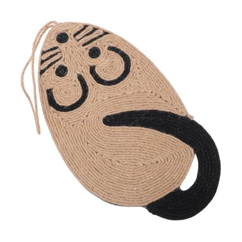 VILLFUL Katzenkratzmatte aus Sisal mit Mausdesign Wandmontierte Kratzmatte für Innenkatzen Material für Gesunde Krallenpflege Dekorativ und Funktional für Katzen zur Stressbewältigung VILLFUL Katzenkratzmatte aus Sisal mit Mausdesign Wandmontierte Kratzmatte für Innenkatzen Material für Gesunde Krallenpflege Dekorativ und Funktional für Katzen zur Stressbewältigung von VILLFUL
