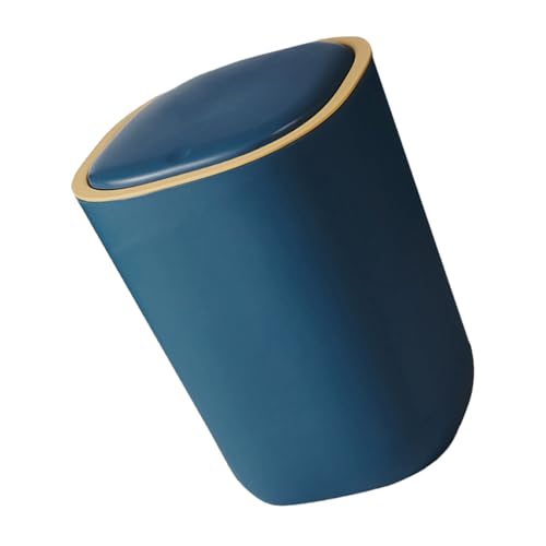 VILLFUL Kleiner Mülleimer mit Deckel im Muschelschalen Design Langlebiger Abfallbehälter für Badezimmer Schlafzimmer und Bastelräume von VILLFUL