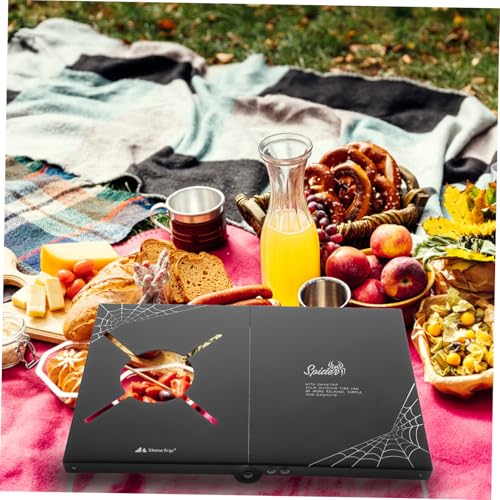 VILLFUL Kompakter Faltbarer Campingtisch aus Edelstahl Stabiler Leichter Picknick Grilltisch für Outdoor Camping Wandern Vielseitig Einsetzbar Tragbar für Familien und Freunde von VILLFUL
