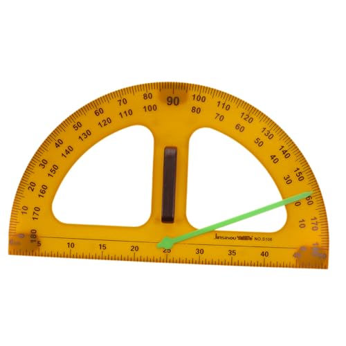 VILLFUL Kunststoff Winkelmesser mit Griff Messwerkzeug für Lehrer Leichtes Langlebiges Lineal für Unterricht und Whiteboard Tragbarer Winkelmesser für Matheunterricht von VILLFUL