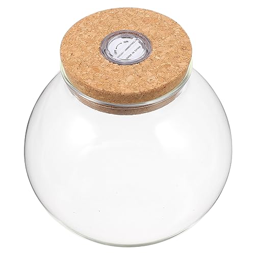 VILLFUL Glasflasche Mit Holzdeckel Für DIY Mikrolandschaft Transparente Fischflasche Als Terrarium-Container Aquarium Mit Led-licht VILLFUL Glasflasche Mit Holzdeckel Für DIY Mikrolandschaft Transparente Fischflasche Als Terrarium-Container Aquarium Mit Led-licht von VILLFUL