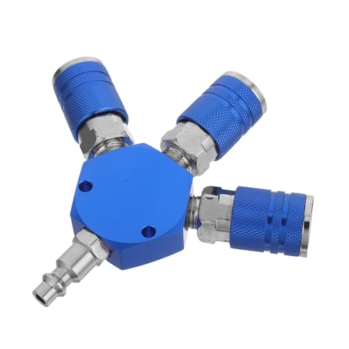 VILLFUL Luftschlauch Verteiler Aluminium Schnellkupplung Pneumatisch Leckfrei Industrieller Anschluss für Kompressorschläuche von VILLFUL