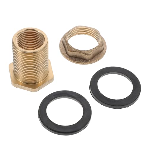 VILLFUL Messing Wasserbehälter Anschluss und Schottverschraubung mit Dichtung Dicht Garten Schlauchverbinder für Wassertank Regentonne Robust und Korrosionsbeständig VILLFUL Messing Wasserbehälter Anschluss und Schottverschraubung mit Dichtung Dicht Garten Schlauchverbinder für Wassertank Regentonne Robust und Korrosionsbeständig von VILLFUL