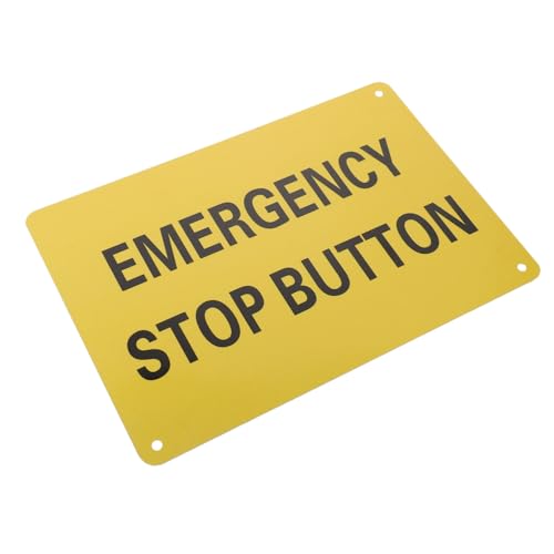 VILLFUL Metall Not Aus Schild Aluminium Gelb Schwarz Langlebiges Warnschild Notstopp Hinweis für Maschinenbetrieb Am Arbeitsplatz VILLFUL Metall Not Aus Schild Aluminium Gelb Schwarz Langlebiges Warnschild Notstopp Hinweis für Maschinenbetrieb Am Arbeitsplatz von VILLFUL