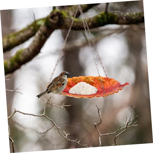 VILLFUL Metall Vogel Futterstation Hängend Gartendeko Vogel Futterbehälter Großes Fassungsvermögen Stabile Konstruktion Wetterfest Für Wildvögel Garten Terrasse von VILLFUL
