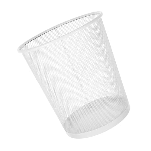 VILLFUL Metall-mülleimer Feines Drahtgeflecht Runde Form Robuster Papierkorb Großer Desktop Abfalleimer Büro und Zuhause Elegant und Funktional von VILLFUL