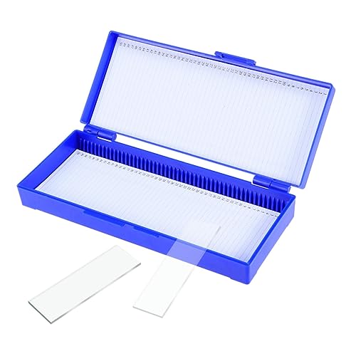 VILLFUL Mikroskop-objektträger Aufbewahrungsbox Fächer Kunststoff Hochtemperaturbeständig Sicherer Deckel für Biologische Proben Labor Schule von VILLFUL