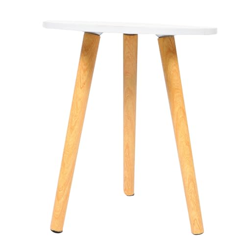 VILLFUL Moderner Mini Beistelltisch Rund Titanweiß Leichter Kompakter Sofatisch Vielseitig als Sofa und Nachttisch Platzsparend Robust und Stilvoll für Wohnzimmer und Schlafzimmer von VILLFUL