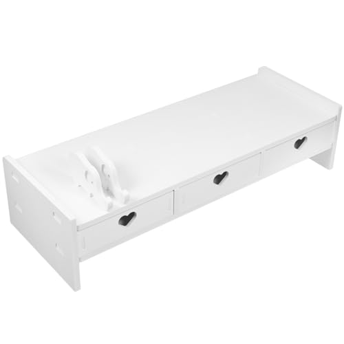 VILLFUL Monitorständer mit Schubladen Ergonomische Bildschirm Erhöhung für Schreibtisch zur Aufbewahrung von Tastatur und Büromaterial Eleganter Monitor Riser für Organisiertes VILLFUL Monitorständer mit Schubladen Ergonomische Bildschirm Erhöhung für Schreibtisch zur Aufbewahrung von Tastatur und Büromaterial Eleganter Monitor Riser für Organisiertes von VILLFUL