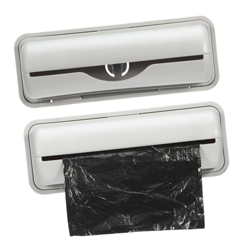 VILLFUL Müllbeutelhalter mit Robusten Haken Wandmontage Abfallbeutel Organizer Platzsparend Langlebig Kunststoff Vielseitiger Aufbewahrungsbox für Küche Bad und Waschraum von VILLFUL
