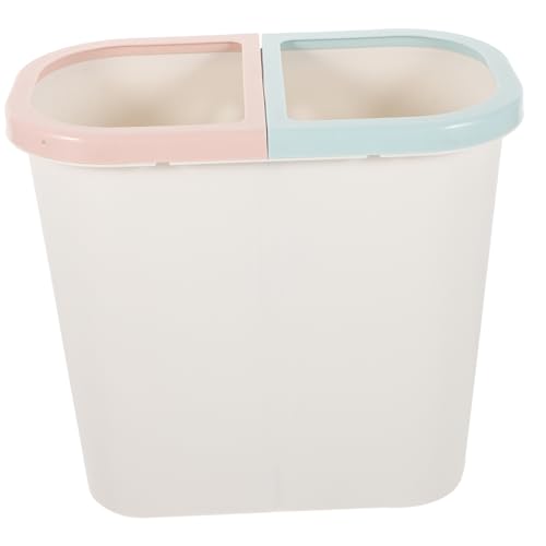 VILLFUL Mülleimer Mit Zwei Fächern Für Küche Plastik-mülleimer Als Recycling-abfallbehälter Weißer Aufbewahrungsbox Für Haushalts-abfalleimer von VILLFUL