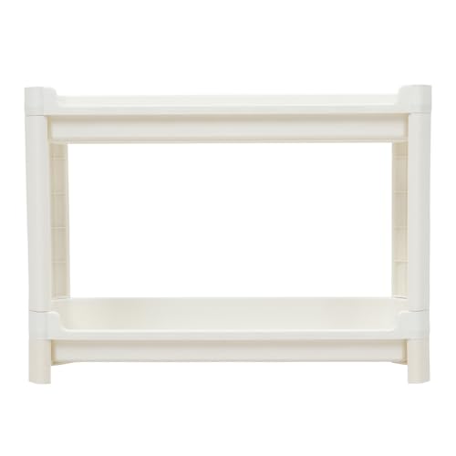 VILLFUL Multifunktionales Kunststoff aufbewahrungsregal mit Rutschfesten Füßen Atmungsaktivem Design für Bad und Wohnzimmer Platzsparend und Stabil zur Organisierten Aufbewahrung von VILLFUL