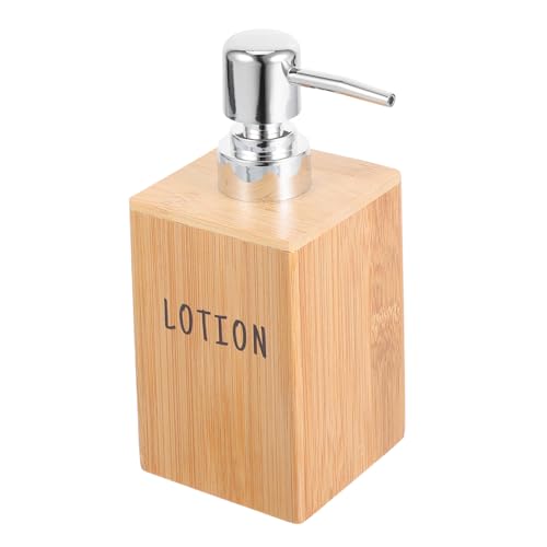 VILLFUL Nachfüllbarer Bambus-seifenspender mit Sanfter Pumpe Kompakt und Platzsparend für Badezimmer und Küche Elegantes Design Langlebiger Flüssigseifen Lotionbehälter von VILLFUL