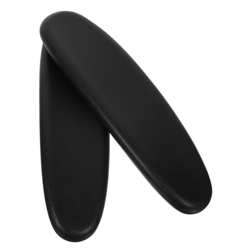 VILLFUL PU Armlehnenbezüge Weich PU Schaum Armauflagen Bürostuhl Ersatz Armlehnenpolster Ergonomisch Entlastend für Drehstühle Büro Zuhause Schwarz von VILLFUL