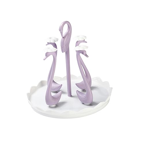 VILLFUL Plastik Becherhalter mit Schwanenmotiv Drehbares Stangen Tassenhalter Abtropfgestell für Zuhause Kunststoff Mug Stand zur Aufbewahrung und Trocknung von Wassergläsern VILLFUL Plastik Becherhalter mit Schwanenmotiv Drehbares Stangen Tassenhalter Abtropfgestell für Zuhause Kunststoff Mug Stand zur Aufbewahrung und Trocknung von Wassergläsern von VILLFUL