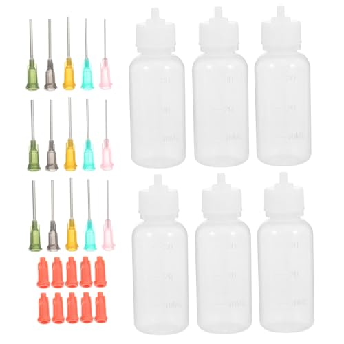 VILLFUL Präzise Dosierflaschen mit Nadelspitze Wiederverwendbare Quetschflaschen aus Kunststoff Kompakte Applikatorflaschen für Klebstoff für Basteln DIY und Haushalt von VILLFUL