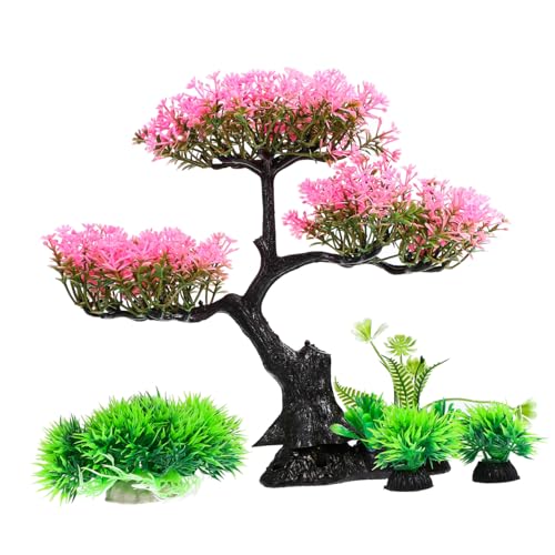 VILLFUL Realistische Aquarium Pflanzen aus Langlebigem Kunststoff Künstliche Wasserpflanzen Dekoration für Fisch und Schildkrötenbecken Pflegeleichtes Aquarium Zubehör Vielseitig von VILLFUL