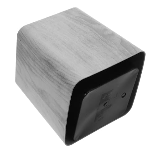 VILLFUL Retro Mülleimer mit Holzmaserung Eleganter Abfallkorb für Küche Bad und Wohnzimmer Multifunktionaler Müllbehälter Langlebig und Pflegeleicht Design von VILLFUL