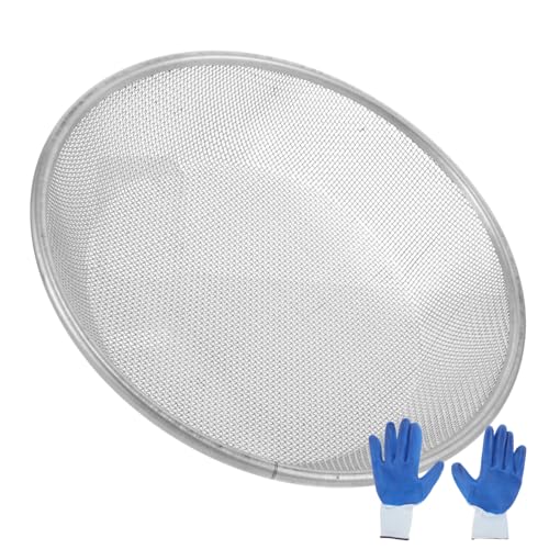 VILLFUL Runder Gartensieb mit Handschuhen Hochwertiger Sandsieb für Gallonen Bucket zum von Erde und Robustes Effiziente Filtration Benutzerfreundliches Design VILLFUL Runder Gartensieb mit Handschuhen Hochwertiger Sandsieb für Gallonen Bucket zum von Erde und Robustes Effiziente Filtration Benutzerfreundliches Design von VILLFUL