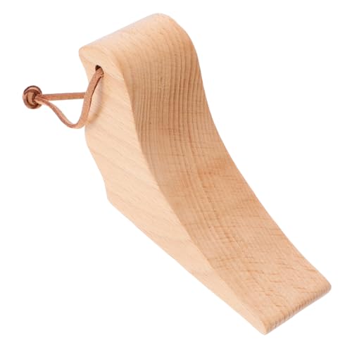 VILLFUL Rustikaler Holz Türstopper Vogel Design Stabiler Türkeil aus Buchenholz Dekorativer Bodentürhalter gegen Zuschlagen Leicht Langlebig für Zuhause und Büro Geeignet von VILLFUL