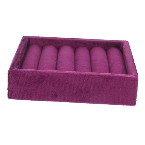 VILLFUL Schmuck-organizer Tray mit Mehreren Fächern für Ringe und Ohrringe Eleganter Samt-ringschmuckhalter Praktisches Aufbewahrungs Display-tablett für Schlafzimmer und Schminktisch von VILLFUL