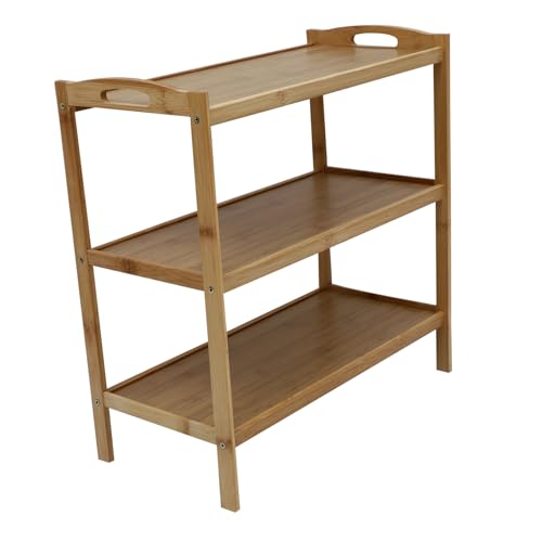 VILLFUL Schuhregal Dreistöckig Schuhablage Schuhaufbewahrung für Flur und Eingangsbereich Multifunktionaler Stauraum Platzsparend Schlicht und Modern von VILLFUL