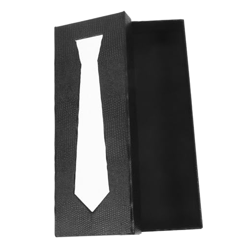 VILLFUL Schwarze Schlangenleder Optik Krawattenbox aus Festem Karton Multifunktionale Aufbewahrungsbox für Herren Business Reise und Organizer für Krawatten Einstecktücher und Accessoires von VILLFUL