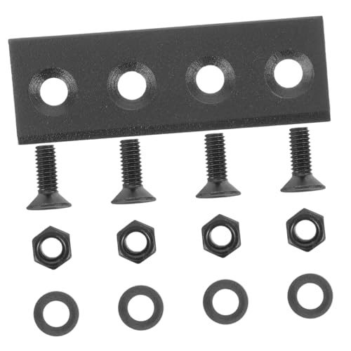 VILLFUL Schwarzer Metall schiebetür hardware verbinder mit Flacher Befestigungsplatte Rostfrei Formstabil Nahtlose Verbindung für Scheunentüren Inklusive Sechseckiger Schrauben Elegantes von VILLFUL