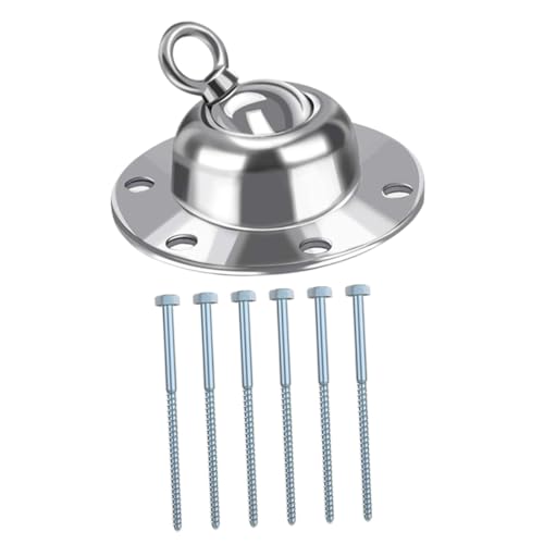 VILLFUL Schwerer Drehbarer Hundebodenanker aus Rostfreiem Eisen mit Langen Erdspießen für Outdoor Hundeleinen Garten Camping Training von VILLFUL