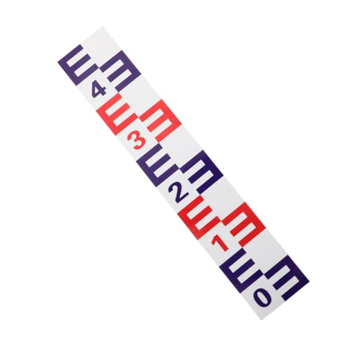 VILLFUL Selbstklebender Wasserstandsanzeiger Edelstahl Reflektierender Korrosionsbeständiger Wasserstandsmessaufkleber für Garten Pool Teich Wasserfest Langlebig Präzise Markierung von VILLFUL