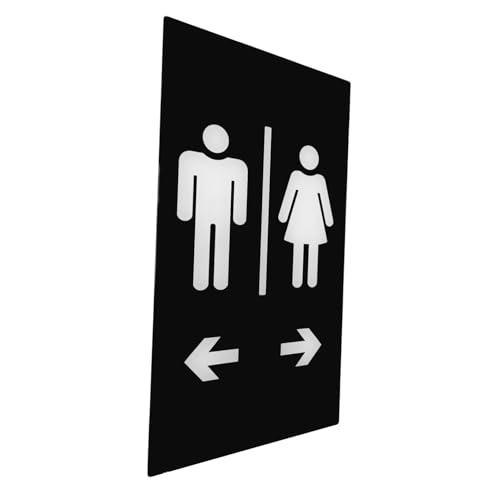 VILLFUL Selbstklebendes Acryl WC Schild Männer Frauen Toilettenschild Robust Leicht zu Montieren für Bereiche Wie Bistro Restaurant Badezimmer Deko Hinweis von VILLFUL